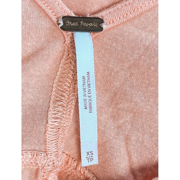 Free People Back In Town Flowy Top XS Orange‎ Oversized Sleeveless Stretchy - Picture 8 of 8